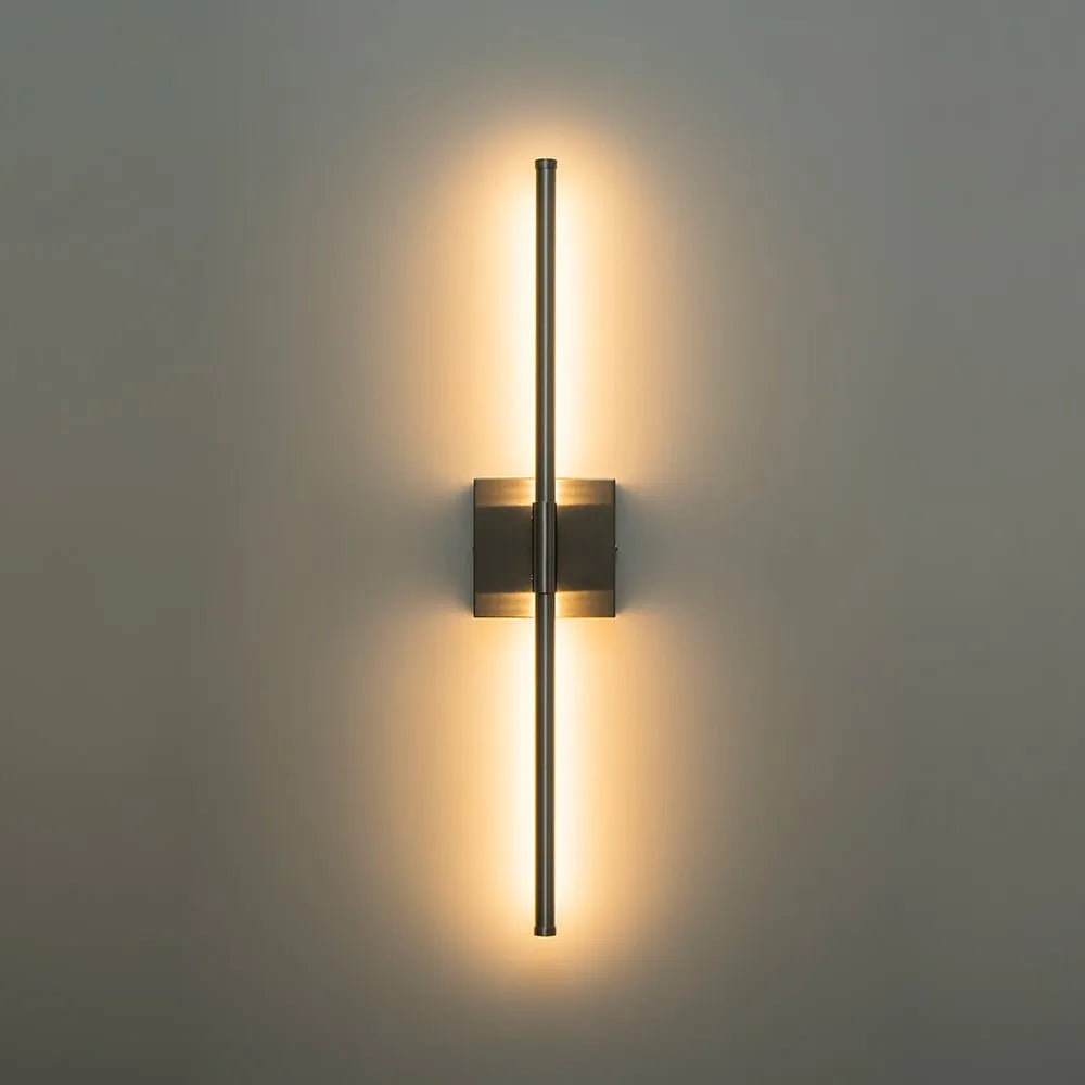 Wall Sconce Lighting with Slim Linear LED Bar and Horizontal Vertical Mounting