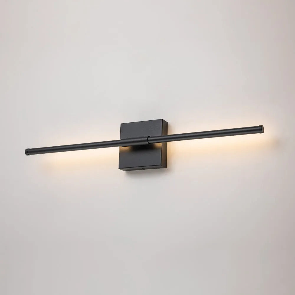 Wandleuchte mit schmalem, linearem LED-Balken zur horizontalen oder vertikalen Montage
