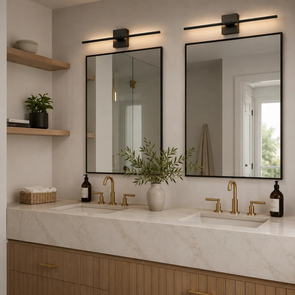 Wall Sconce Lighting with Slim Linear LED Bar and Horizontal Vertical Mounting