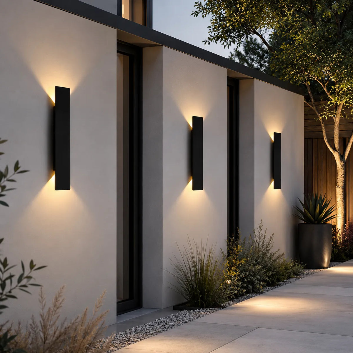 Applique murale extérieure LED minimaliste en aluminium IP65 Linden