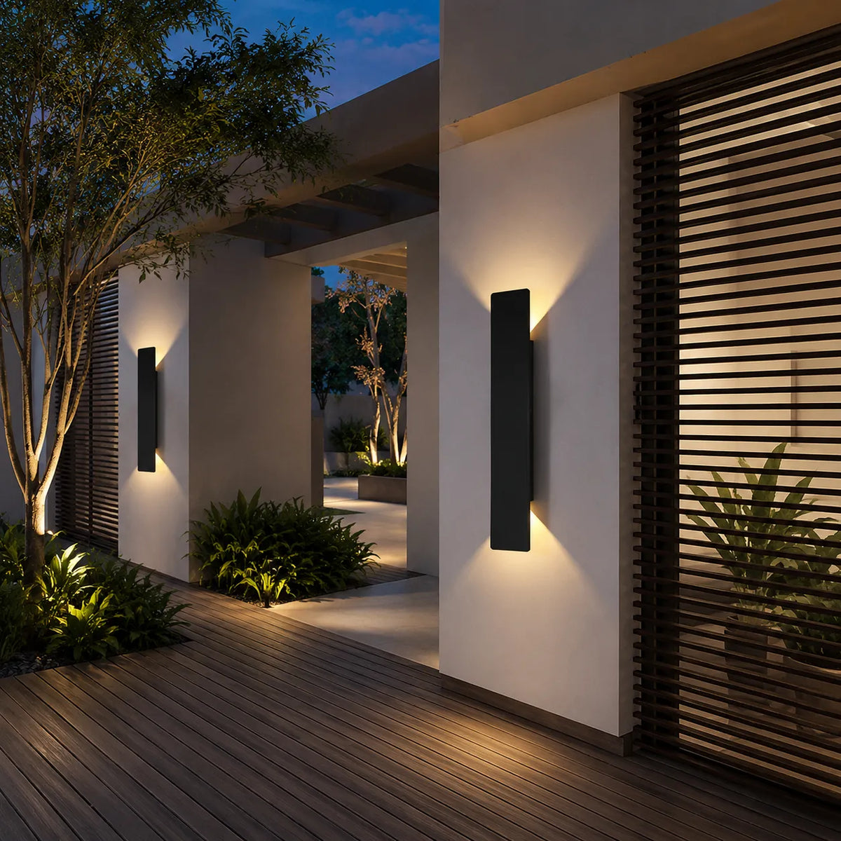 Lampada da parete per esterni minimalista Linden in alluminio, LED IP65