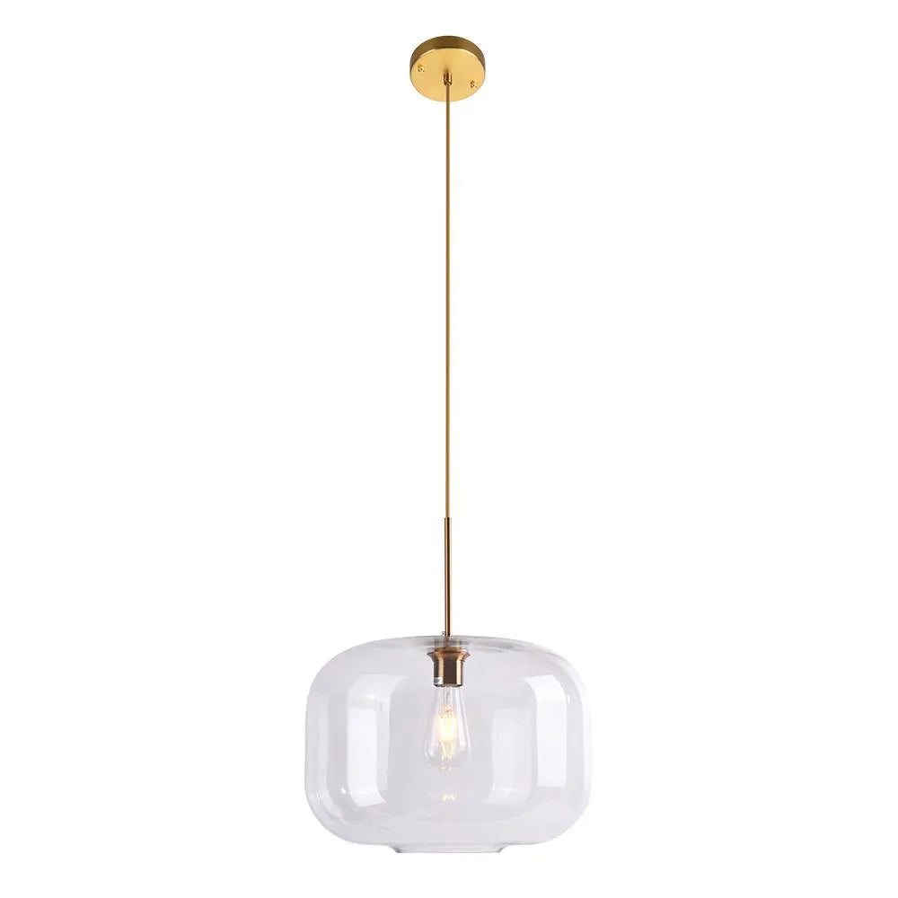 Pendant Light with Layered Clear Glass Shades and Cluster Design for Dining Living Room