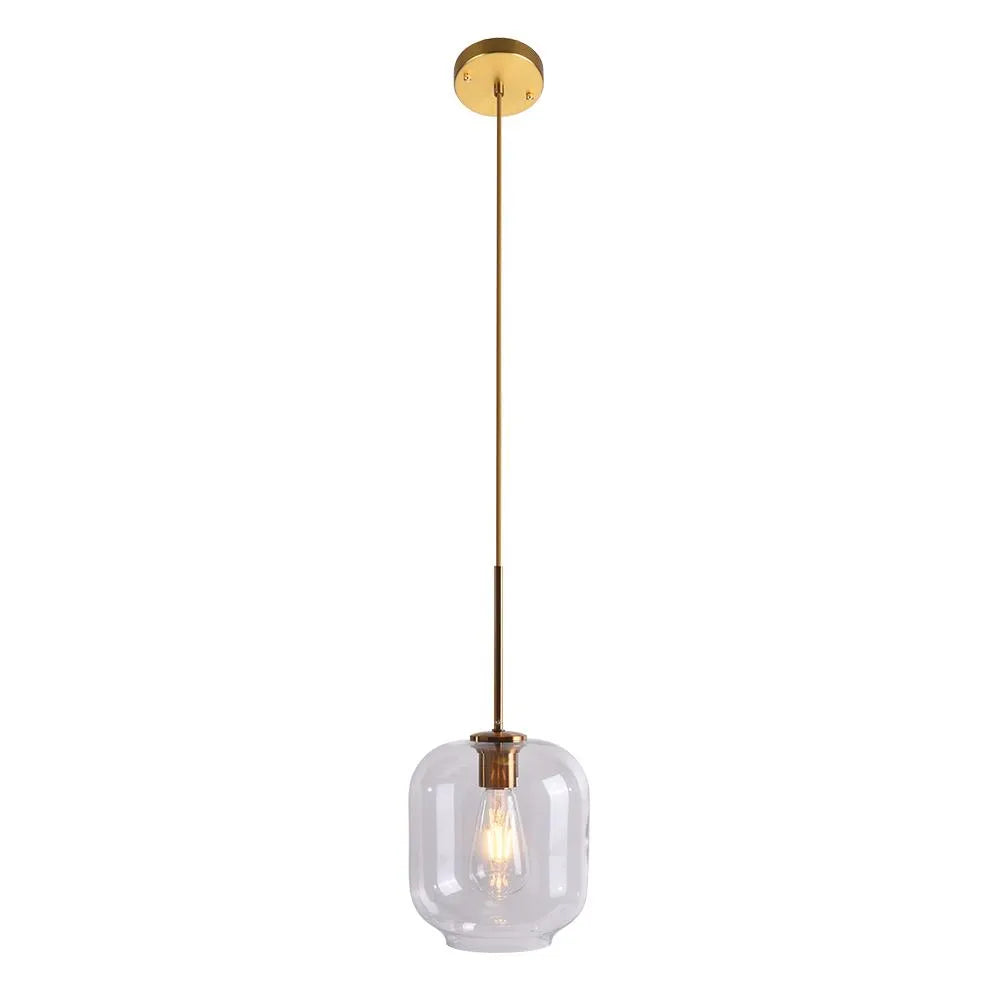 Pendelleuchte mit mehrschichtigen klaren Glasschirmen und Cluster-Design für Wohn- und Esszimmer