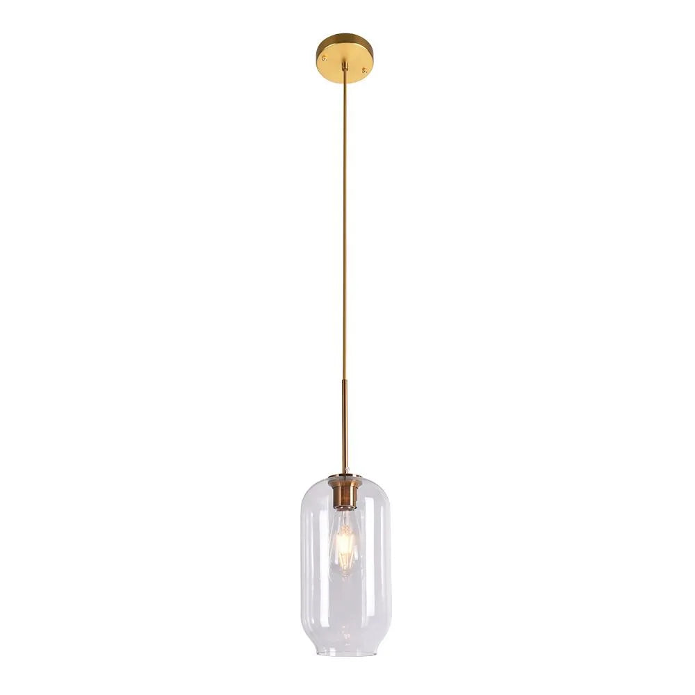Pendant Light with Layered Clear Glass Shades and Cluster Design for Dining Living Room