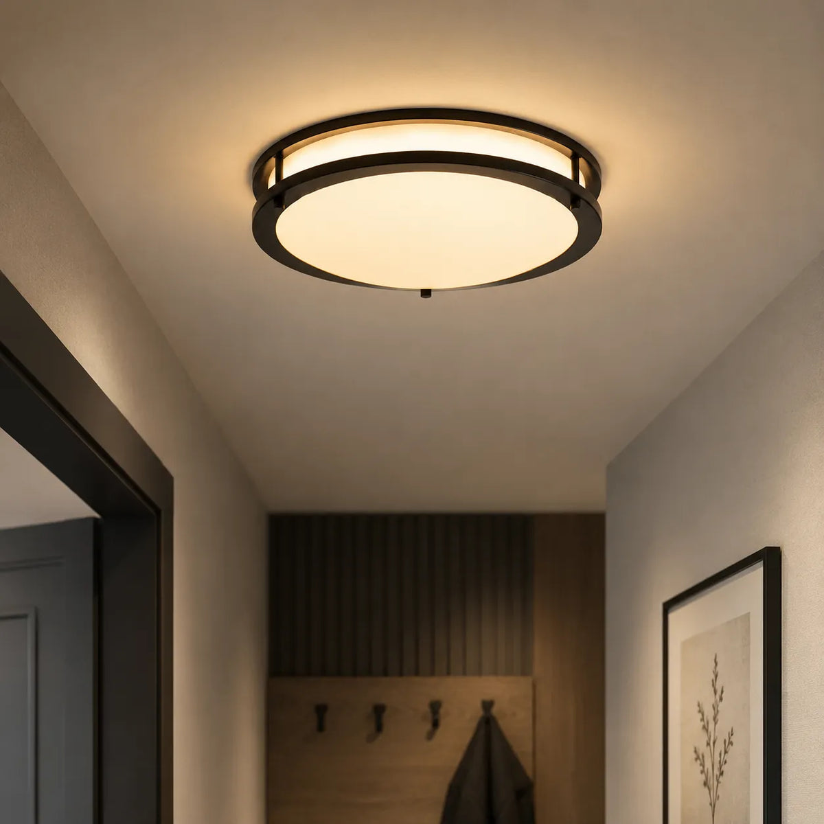 Plafonnier LED moderne en verre en forme de coupe, à intensité variable, Nessa