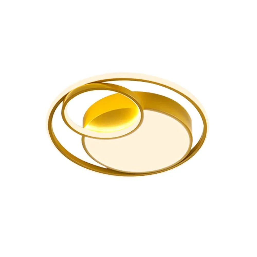LED Oyster Light with Double Ring Design Flush Mount Ceiling Light for Bedroom Hallway Kitchen