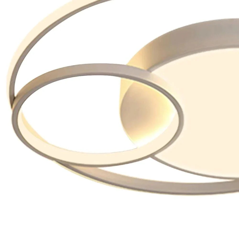 LED Oyster Light with Double Ring Design Flush Mount Ceiling Light for Bedroom Hallway Kitchen