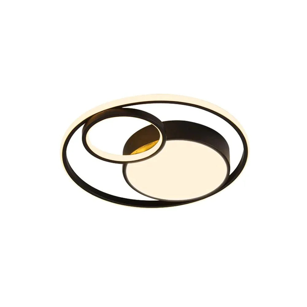 Plafoniera LED a conchiglia con design a doppio anello, aderente al soffitto, per camera da letto, corridoio e cucina