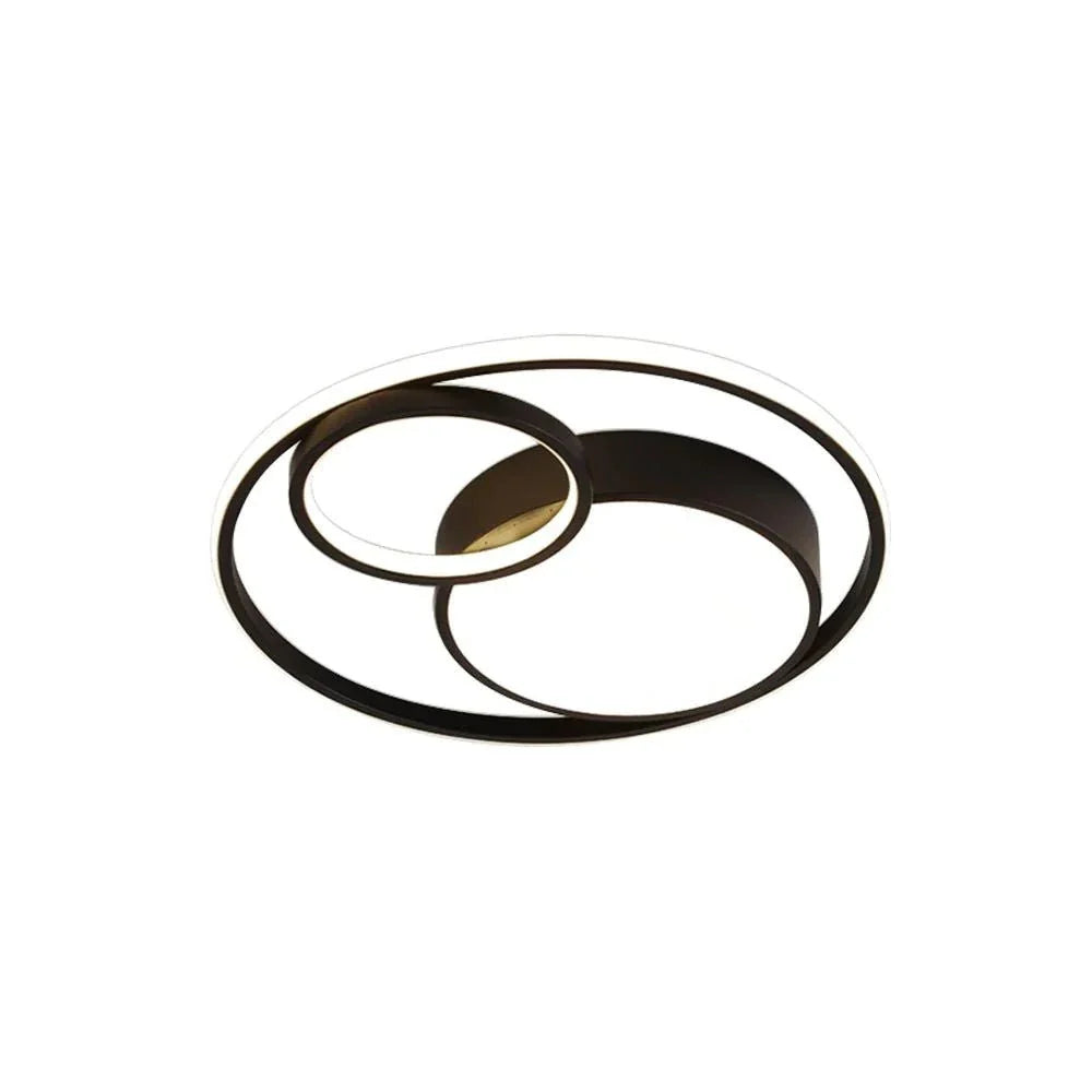 Plafoniera LED a conchiglia con design a doppio anello, aderente al soffitto, per camera da letto, corridoio e cucina
