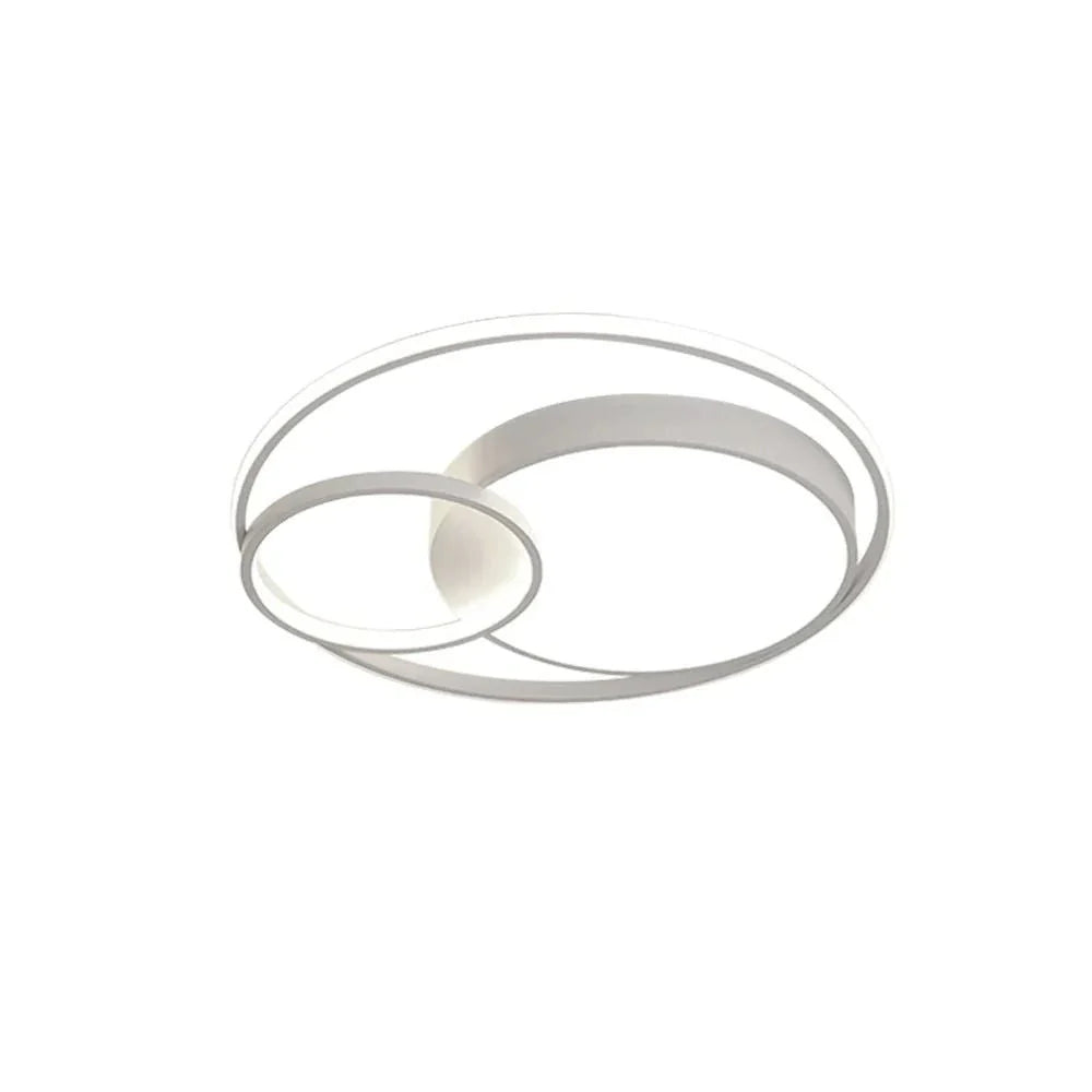 Plafoniera LED a conchiglia con design a doppio anello, aderente al soffitto, per camera da letto, corridoio e cucina