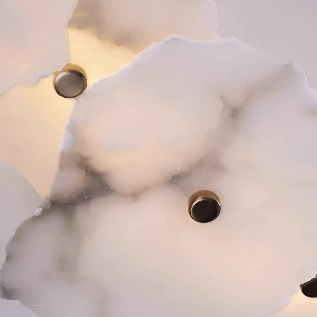 Applique dal design scultoreo in marmo e con orientamento della testa regolabile