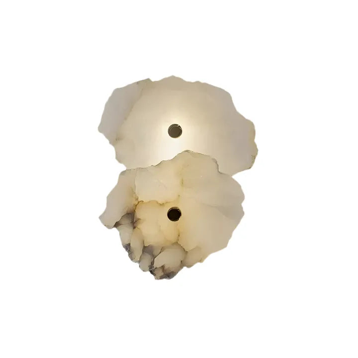 Applique dal design scultoreo in marmo e con orientamento della testa regolabile