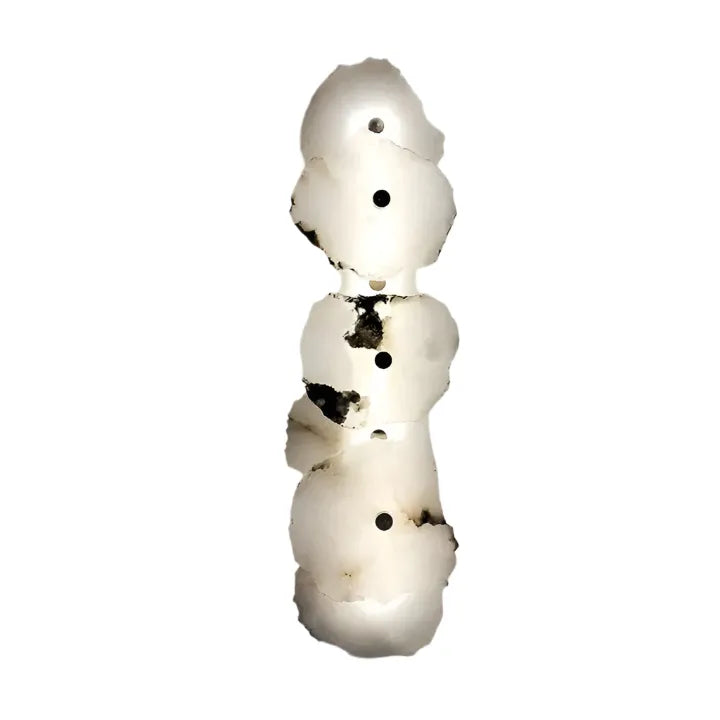 Applique dal design scultoreo in marmo e con orientamento della testa regolabile