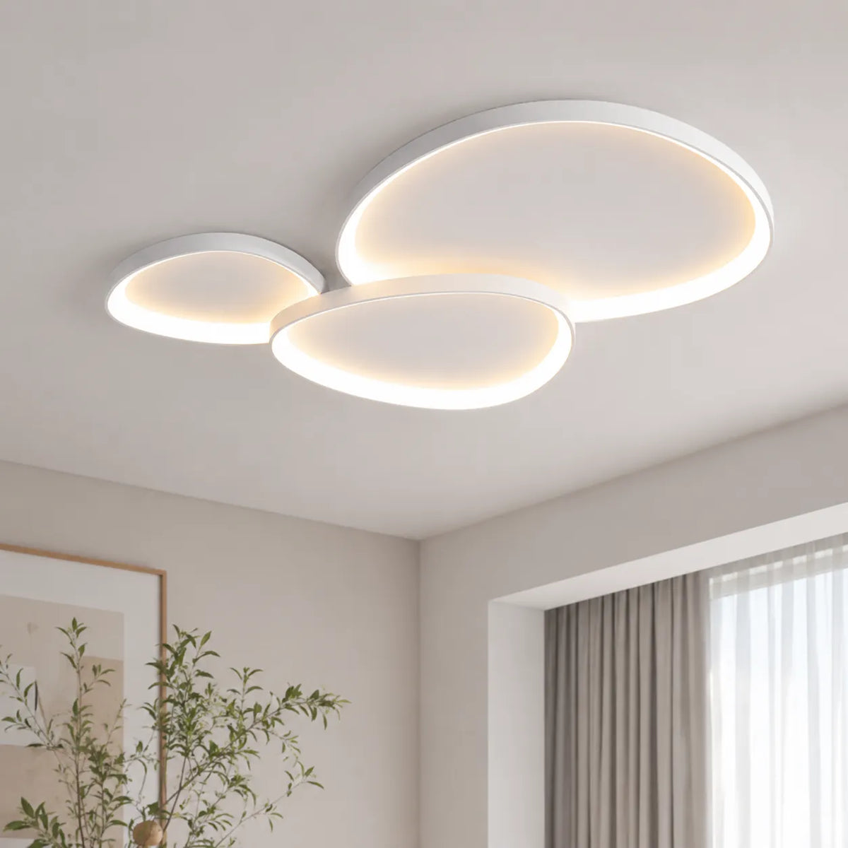Plafonnier LED à anneau flottant moderne, pour la chambre, la salle à manger ou le salon