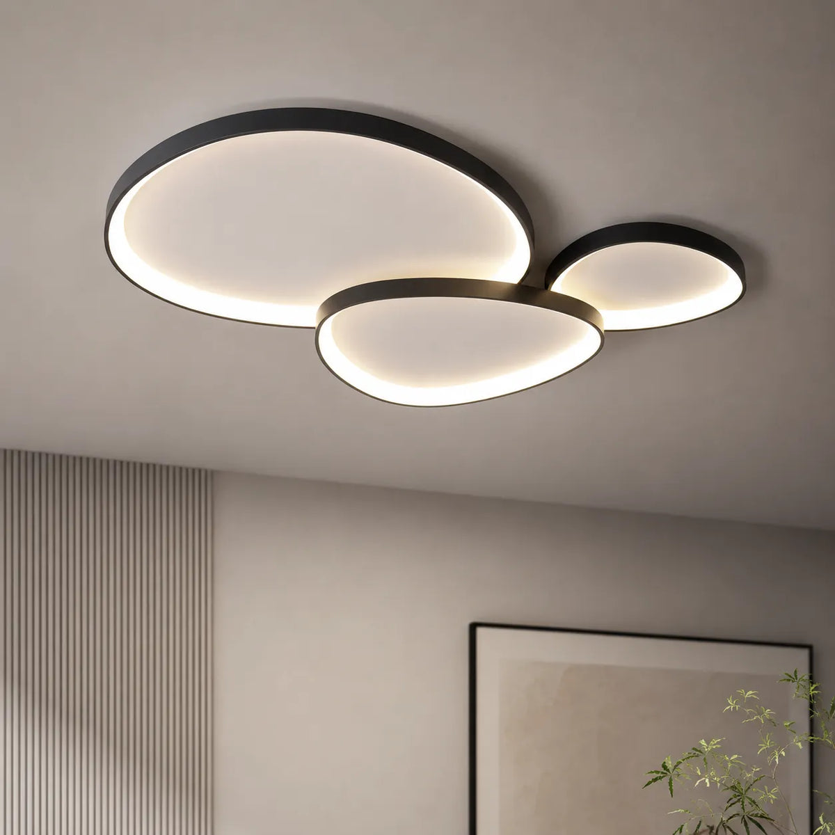 LED-Deckenleuchte mit modernem schwebendem Ringdesign für Schlafzimmer, Esszimmer und Wohnbereich