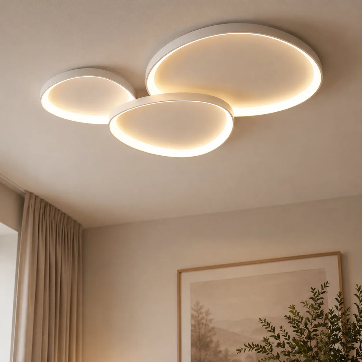 LED-Deckenleuchte mit modernem schwebendem Ringdesign für Schlafzimmer, Esszimmer und Wohnbereich