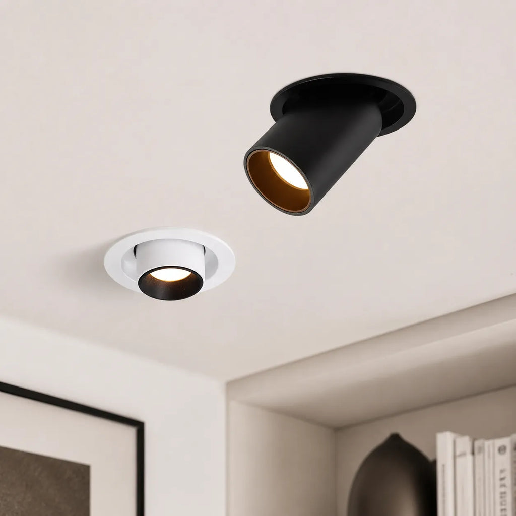 Spots encastrés au plafond à LED avec température de couleur réglable et intensité variable