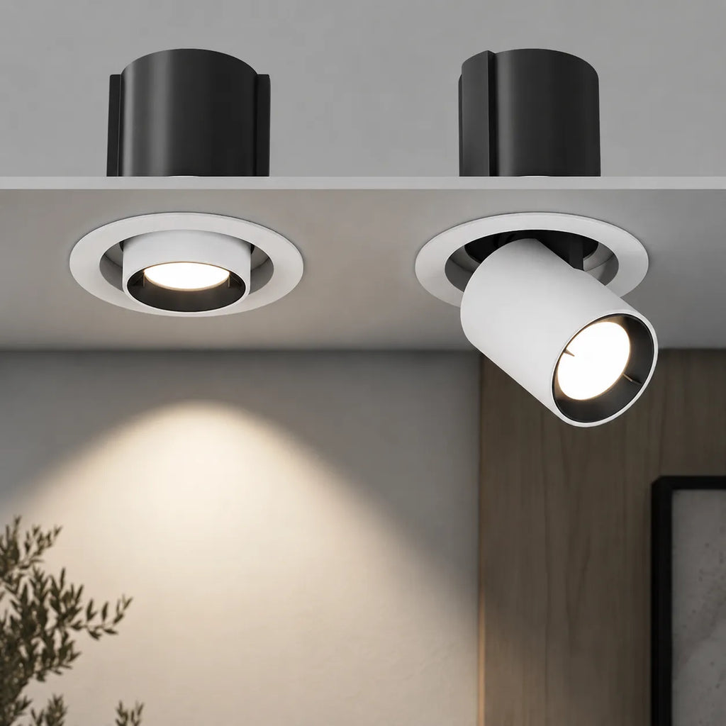 Spots encastrés au plafond à LED avec température de couleur réglable et intensité variable