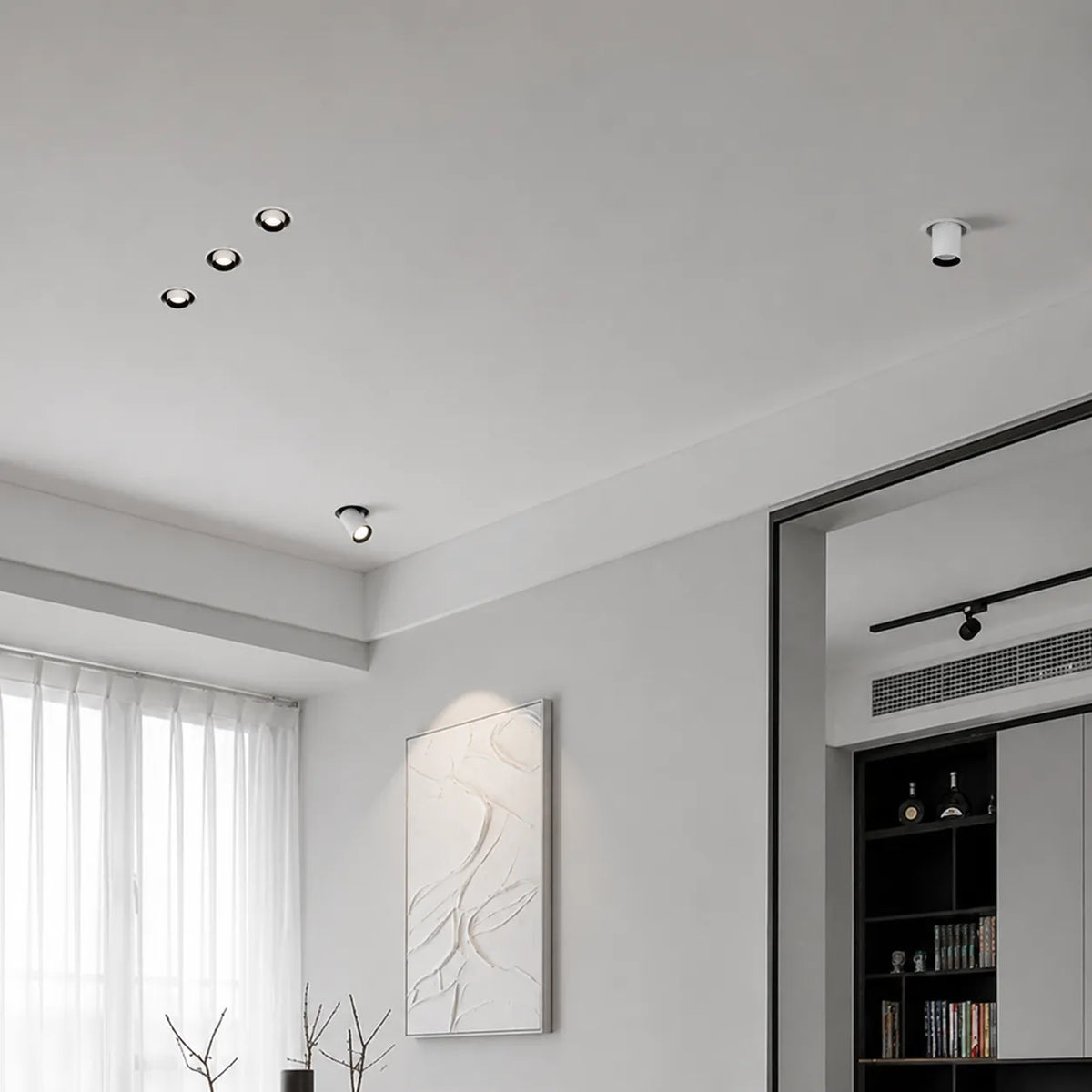 Spots encastrés au plafond à LED avec température de couleur réglable et intensité variable