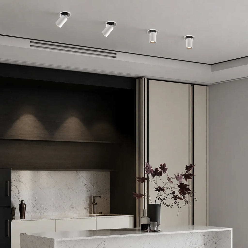 Spots encastrés au plafond à LED avec température de couleur réglable et intensité variable