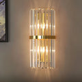 Applique murale Avella moderne en acier inoxydable et cristal