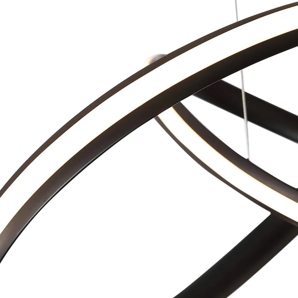 Modern Twisted LED Pendant Light with Sculptural Form and Dimmable Control