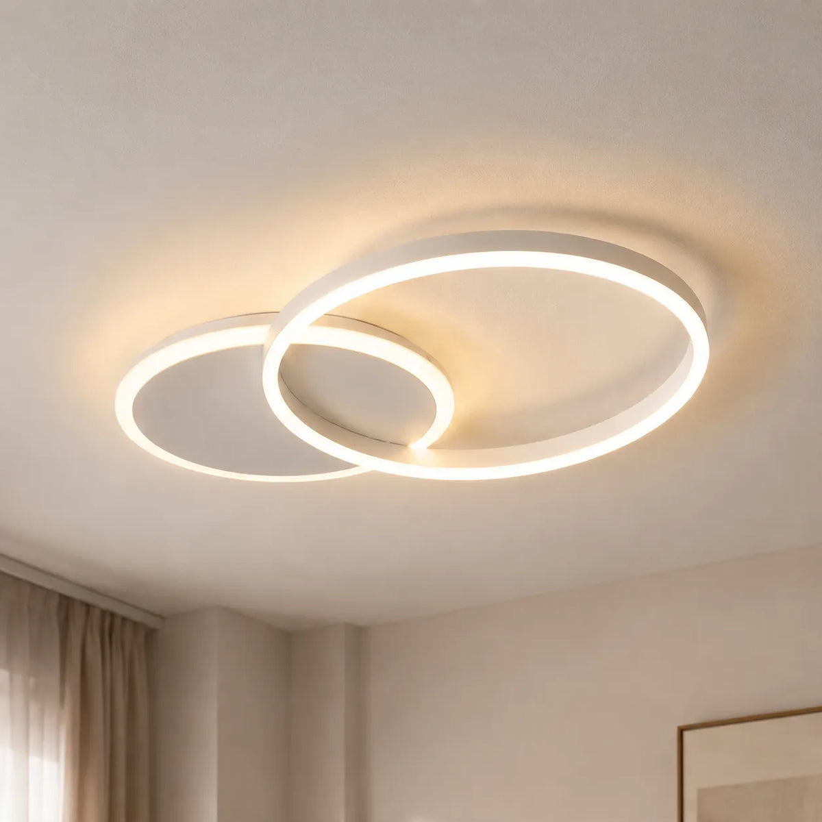 Plafoniera a LED con moderni anelli sovrapposti, per camera da letto, soggiorno e salotto