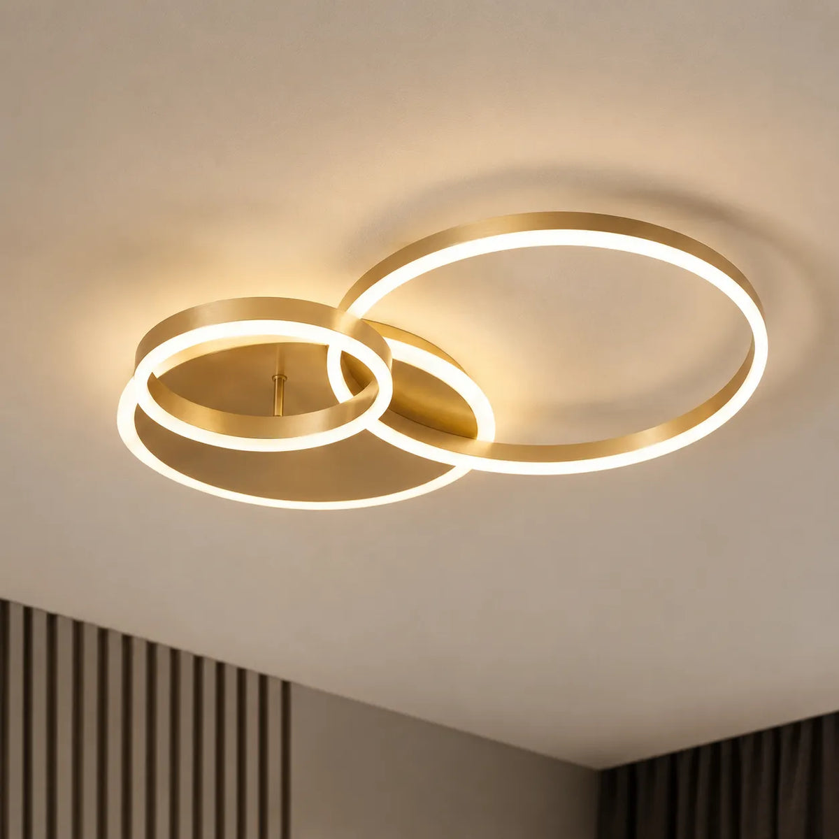 Plafoniera a LED con moderni anelli sovrapposti, per camera da letto, soggiorno e salotto