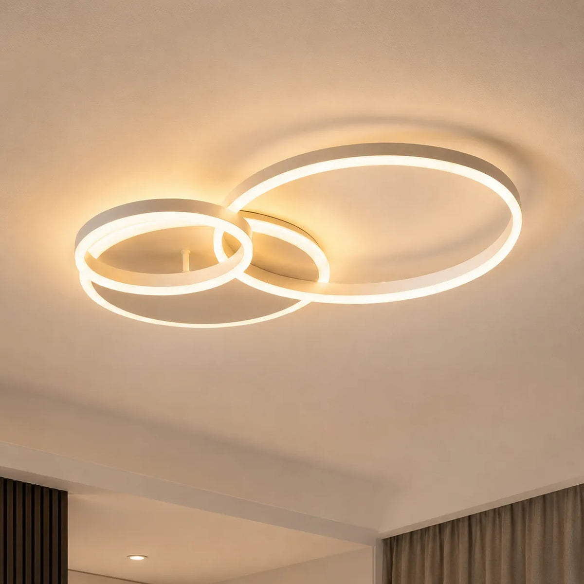 Plafoniera a LED con moderni anelli sovrapposti, per camera da letto, soggiorno e salotto