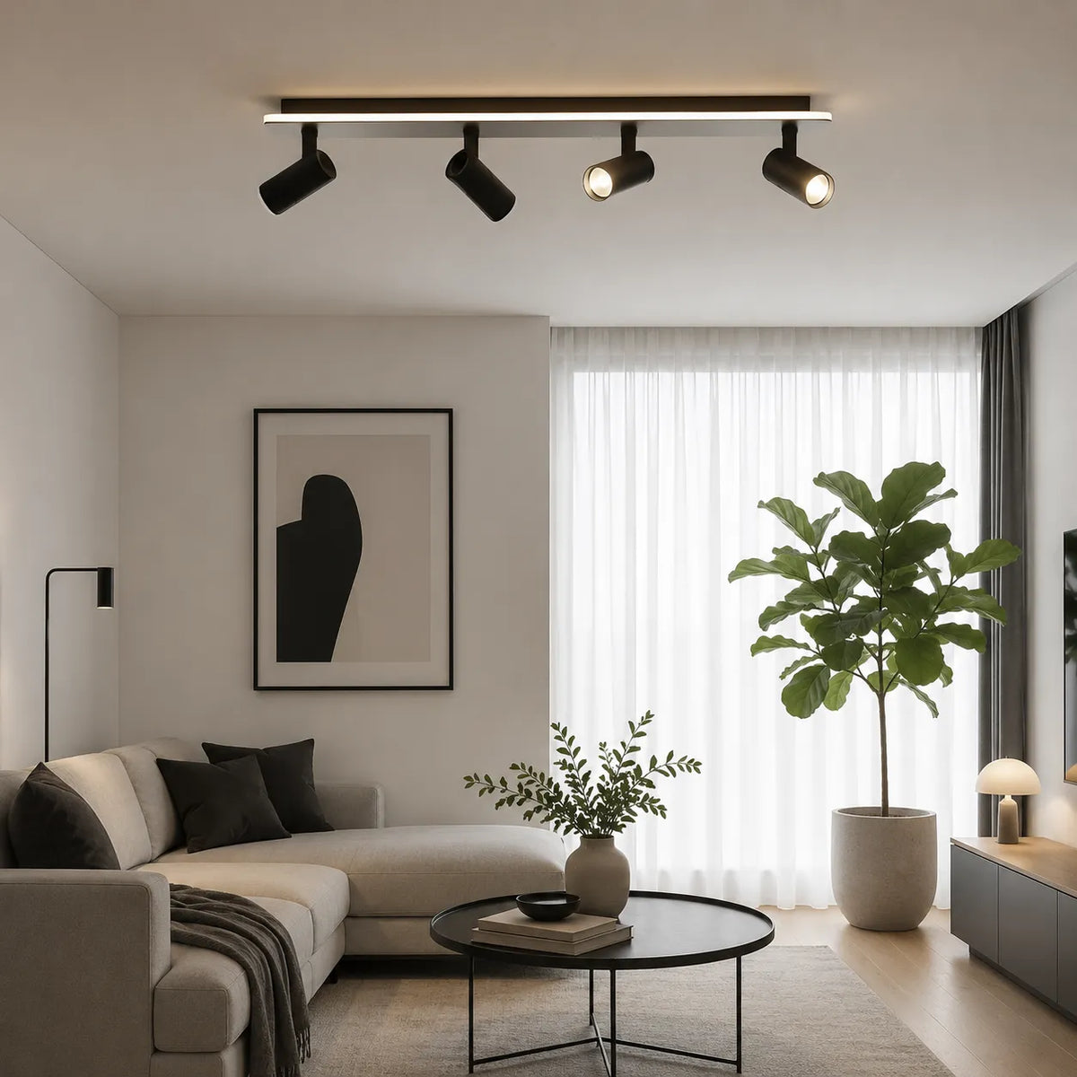 Plafonnier moderne à bande LED multi-spots réglables Zosia