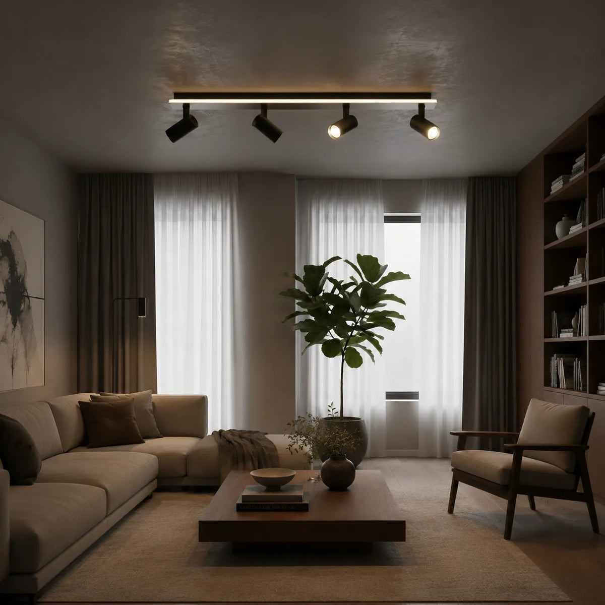 Plafonnier moderne à bande LED multi-spots réglables Zosia