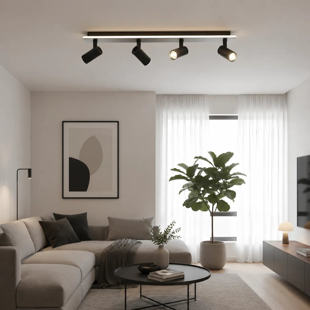 Plafonnier moderne à bande LED multi-spots réglables Zosia