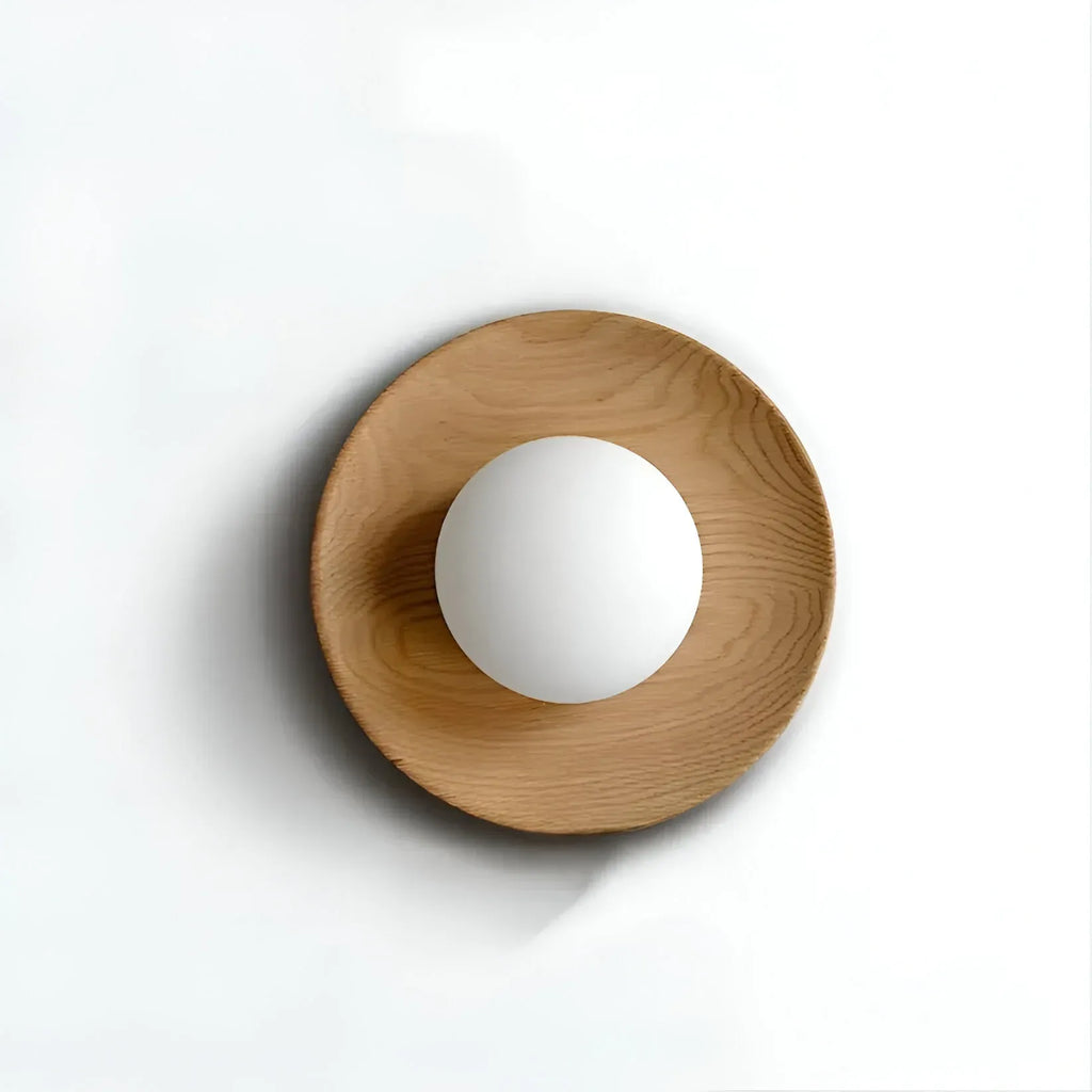 Applique murale à LED intégrées, au design minimaliste naturel et en laiton
