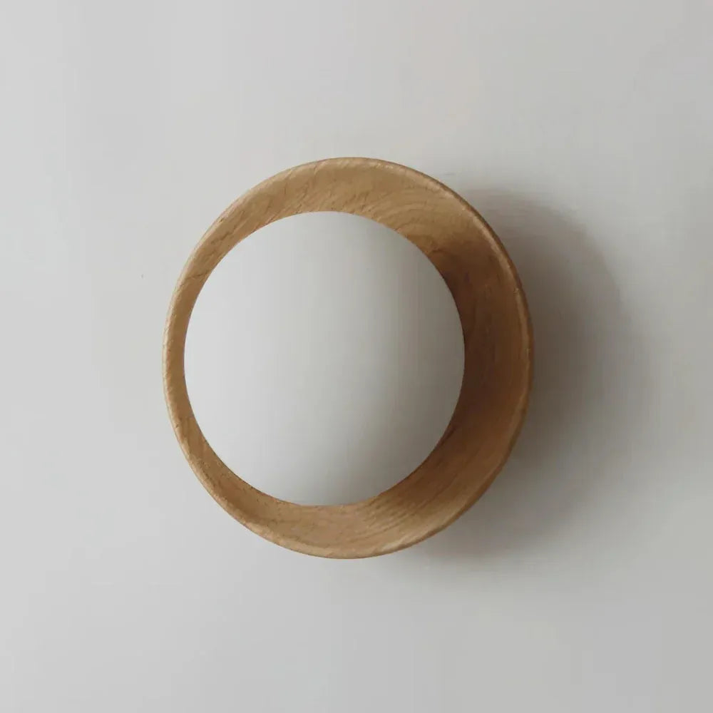 Applique murale à LED intégrées, au design minimaliste naturel et en laiton
