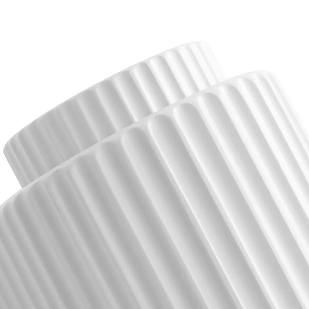 Lounge Wall Lights with Ribbed Resin Cylinder Shade and Up Down Illumination