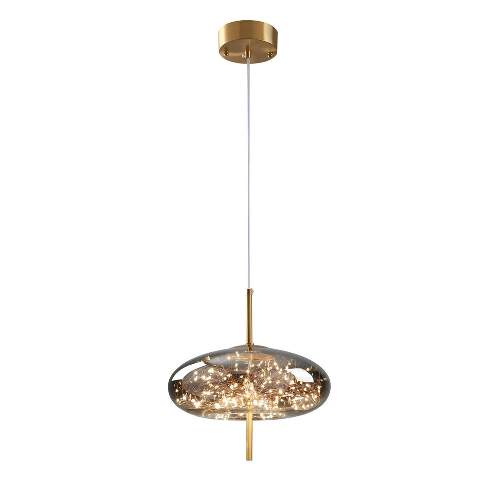 Pendant Light with Sculptural Glass Forms and Adjustable Suspension for Contemporary Dining