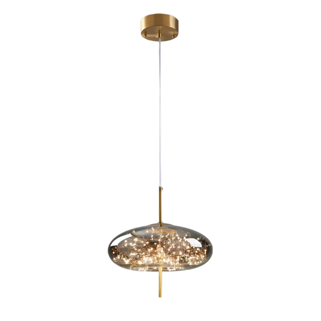 Pendant Light with Sculptural Glass Forms and Adjustable Suspension for Contemporary Dining