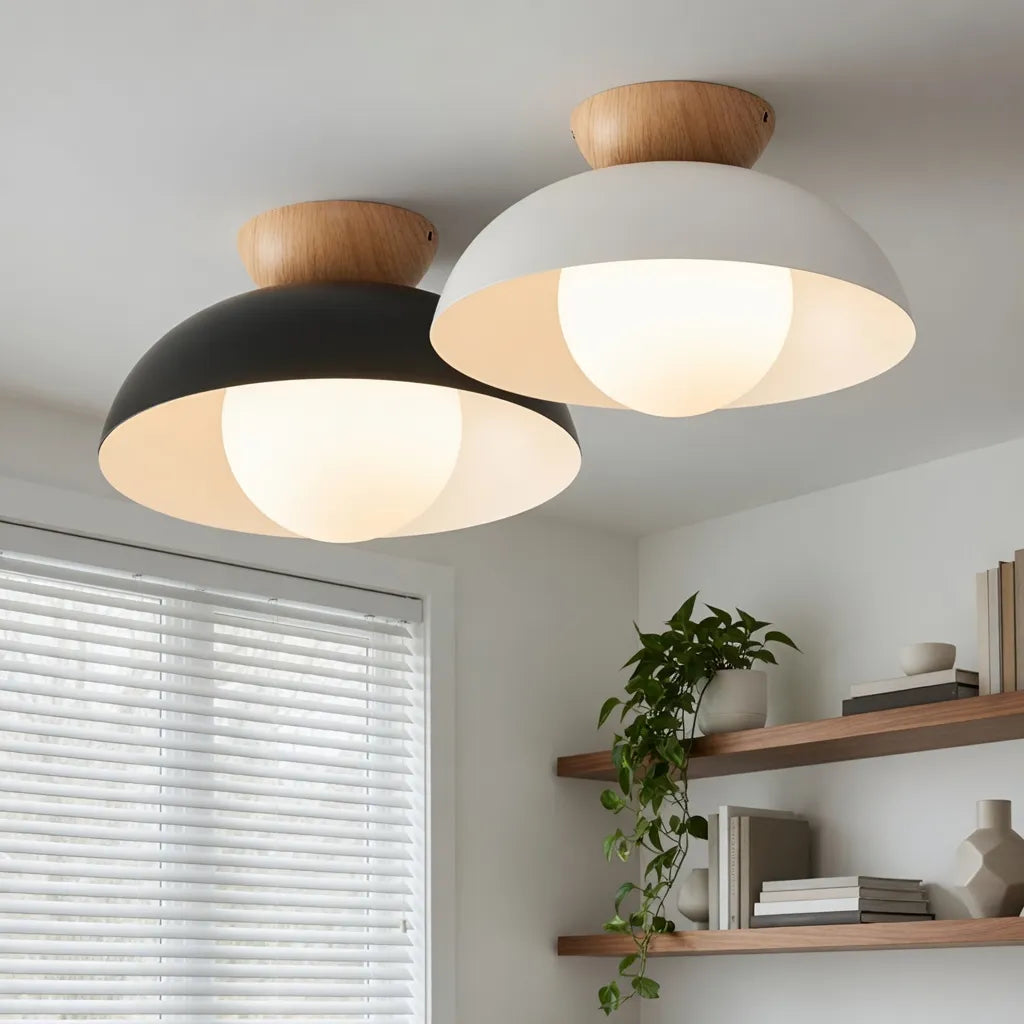 Küchen-Deckenleuchten aus Eisen und Glas, als flache Deckenmontage oder Pendelleuchte