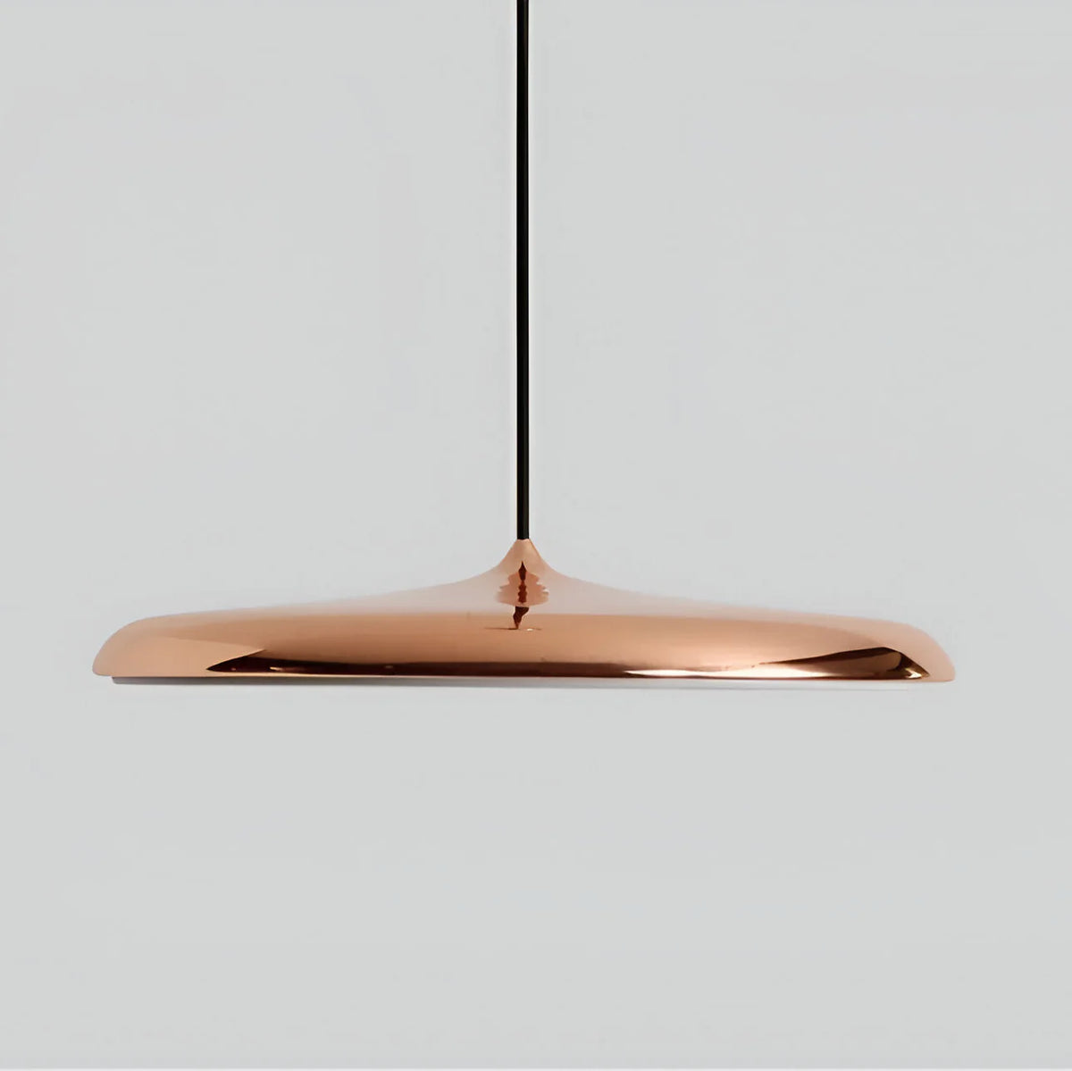 LED Pendant Lights with Modern Metallic Disc Design and Integrated Downward Lighting