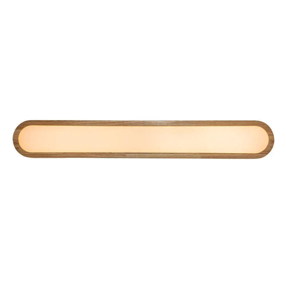 Plafonnier LED avec détail en bois linéaire pour chambre, salon, salle à manger et cuisine