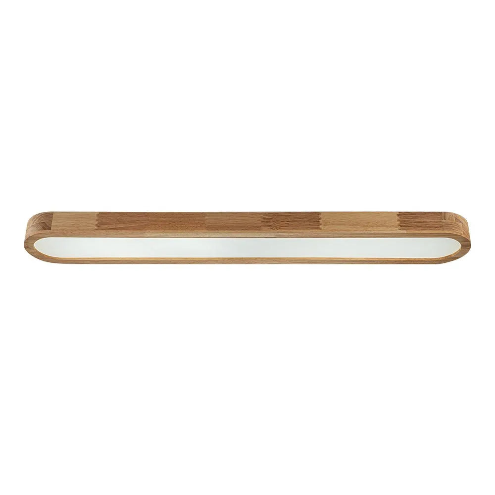 Plafonnier LED avec détail en bois linéaire pour chambre, salon, salle à manger et cuisine