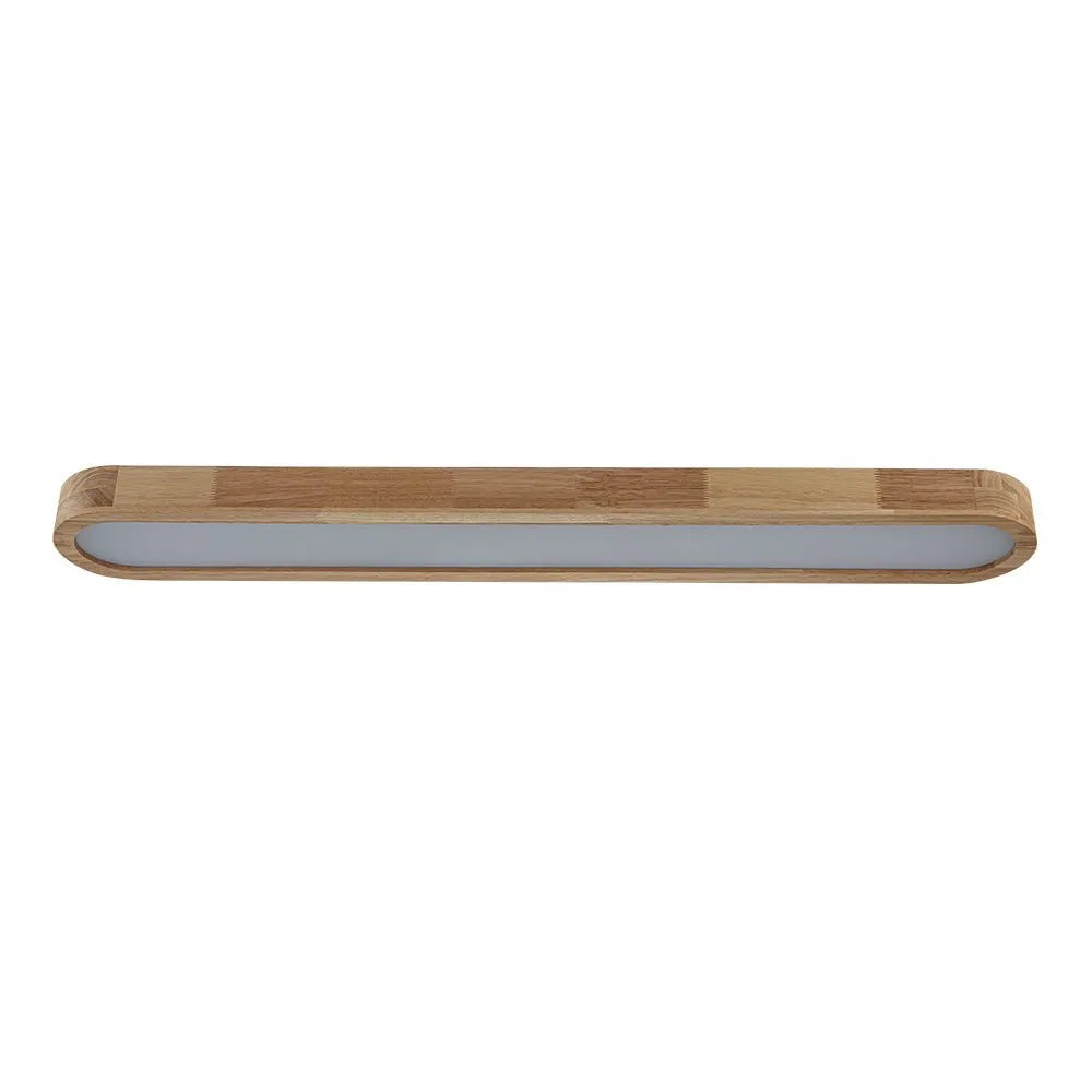 Plafonnier LED avec détail en bois linéaire pour chambre, salon, salle à manger et cuisine