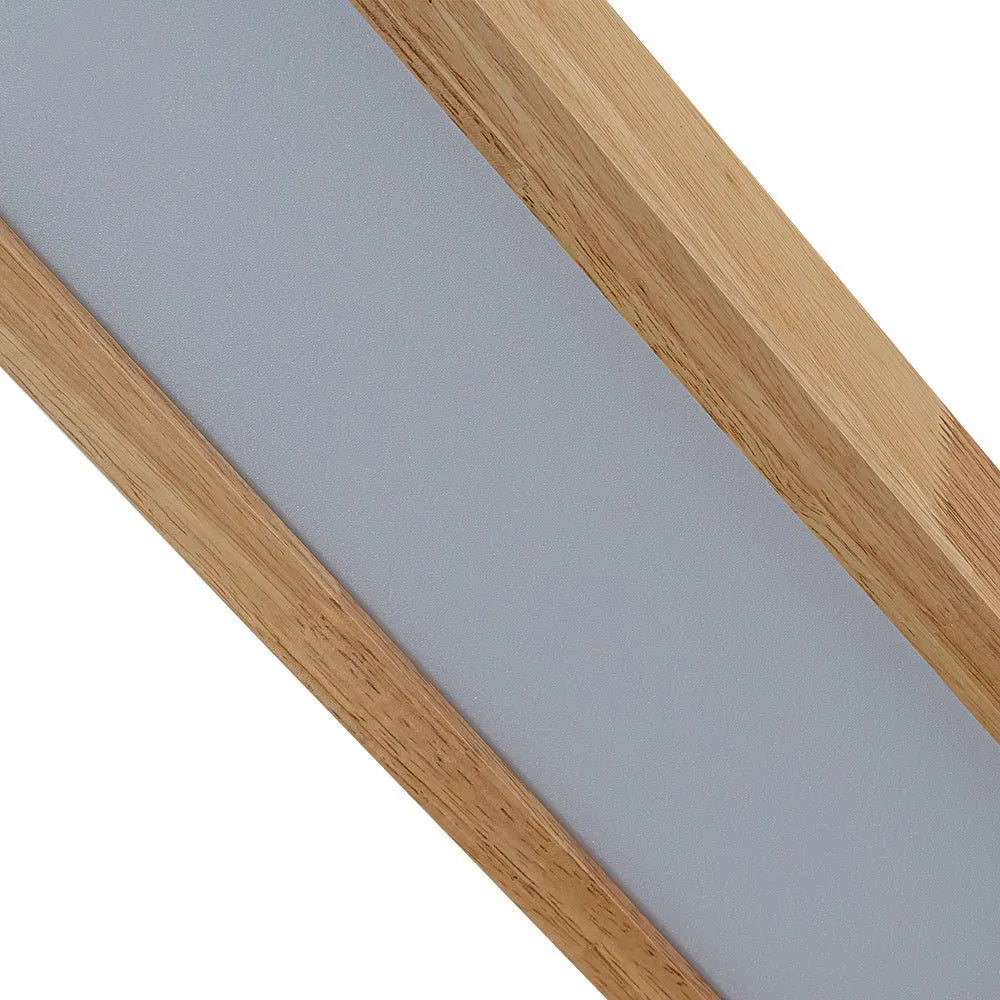 Plafonnier LED avec détail en bois linéaire pour chambre, salon, salle à manger et cuisine