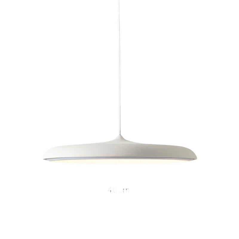 LED Pendant Lights with Modern Metallic Disc Design and Integrated Downward Lighting