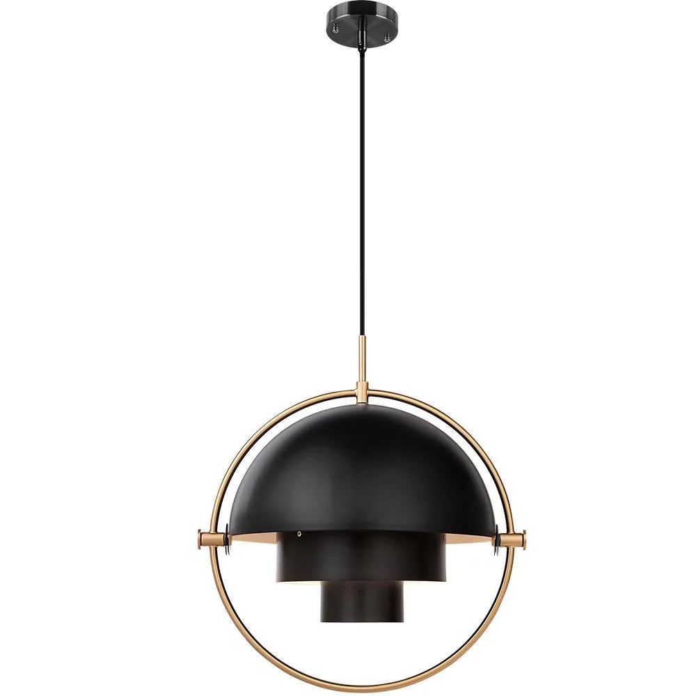 Suspension au design sphérique moderne avec coque métallique réglable