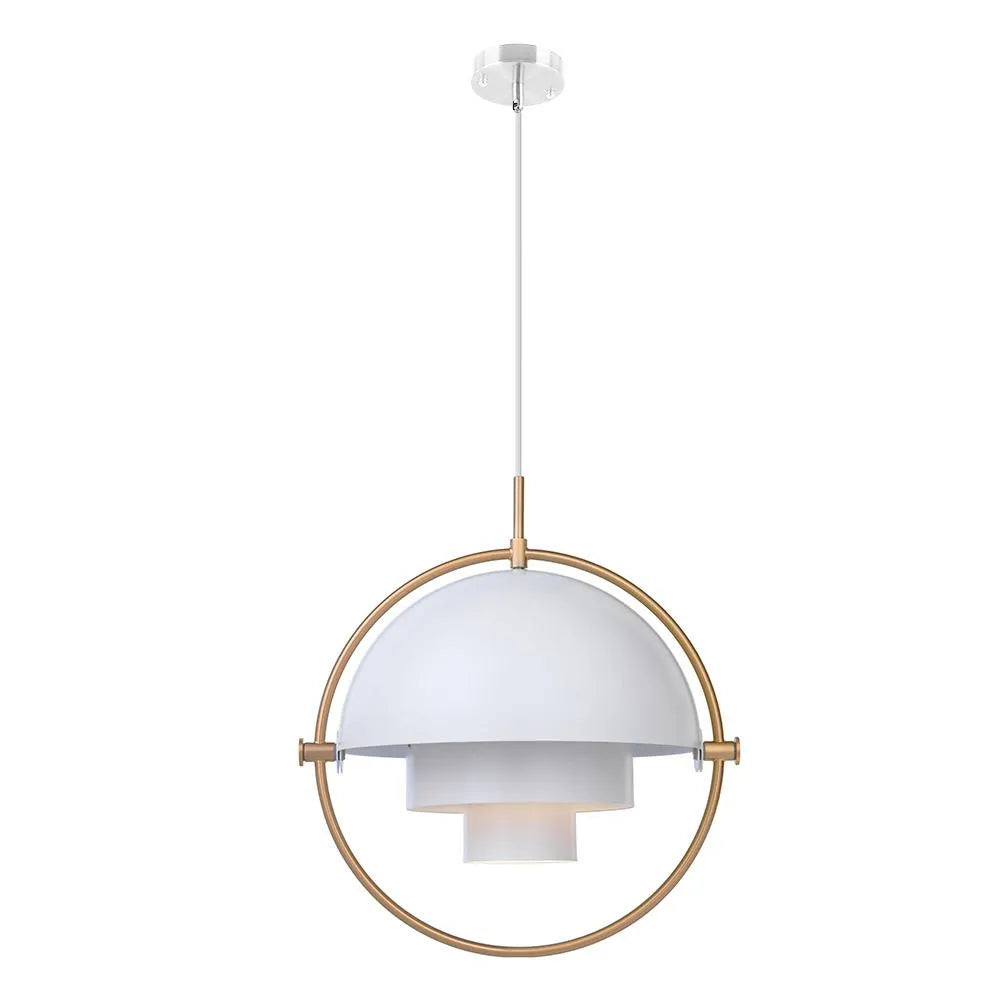 Suspension au design sphérique moderne avec coque métallique réglable