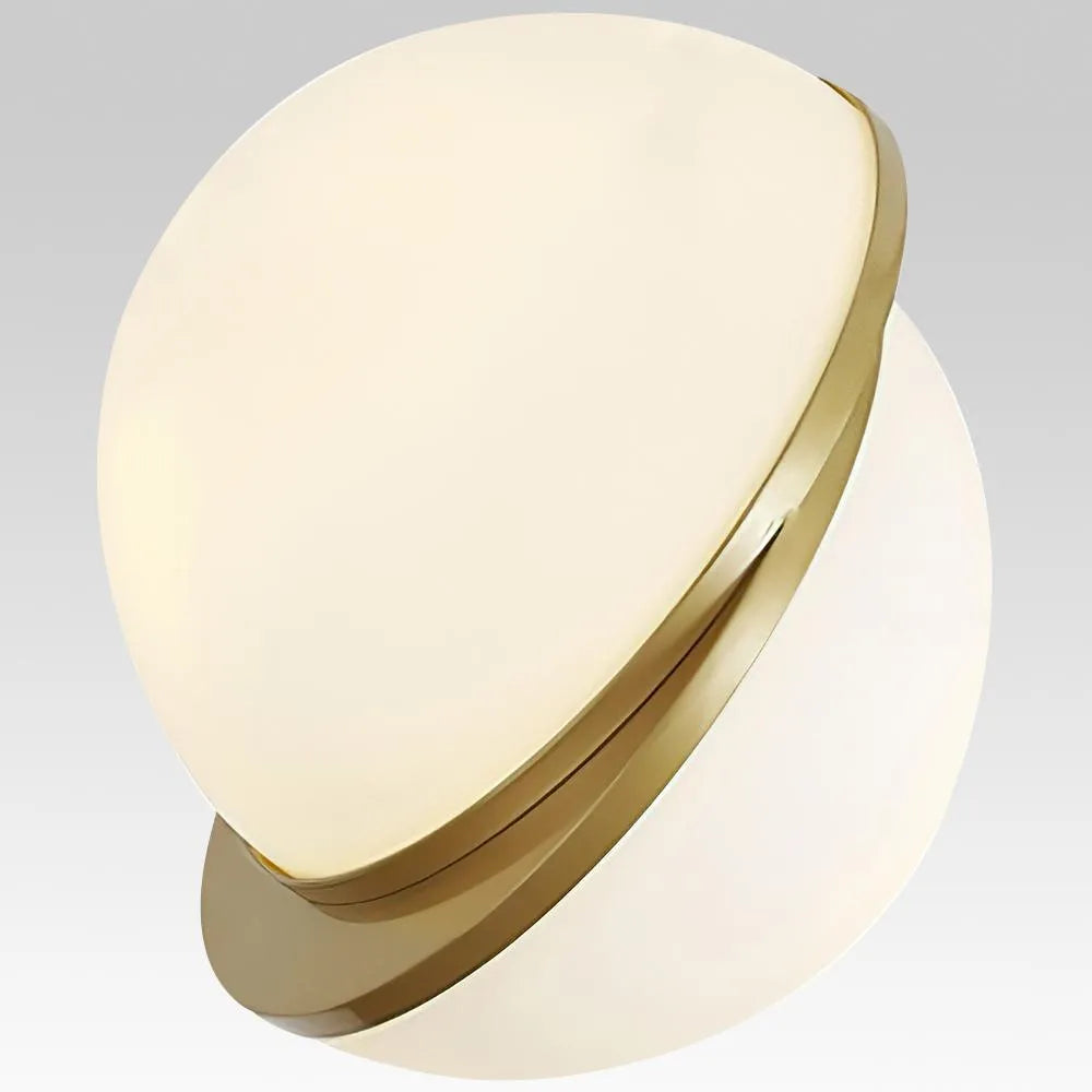 Pendant Light with Modern Brass Globe and Acrylic Diffuser