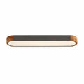 LED-Deckenleuchte mit ovalem Akzent aus Holz