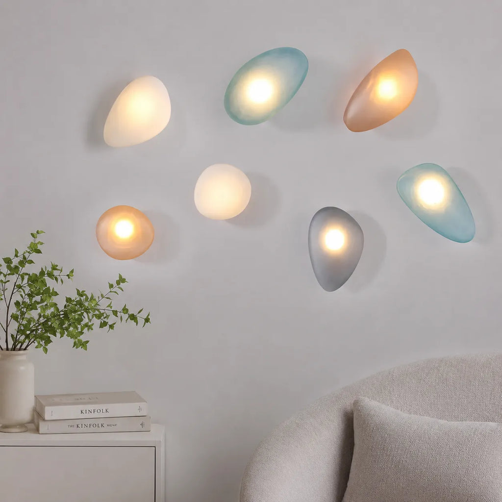 Applique murale en vitrail avec LED intégrée pour chambre, salon et couloir