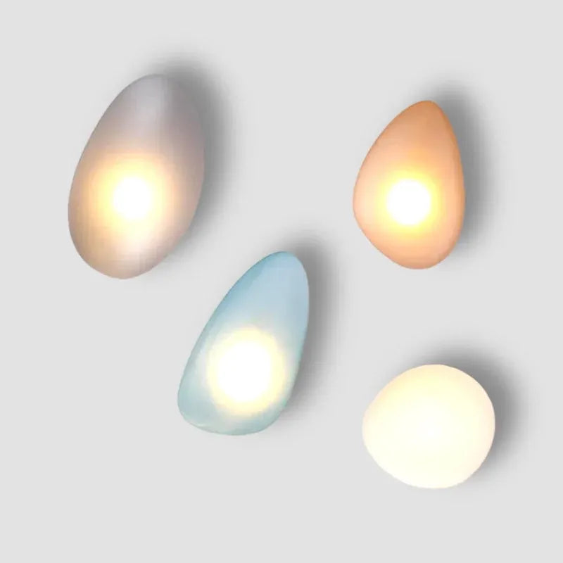 Applique da parete con vetro colorato e LED integrato per camere da letto, soggiorni e corridoi